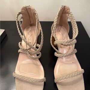 Joie Cream Braided Strap Sandals